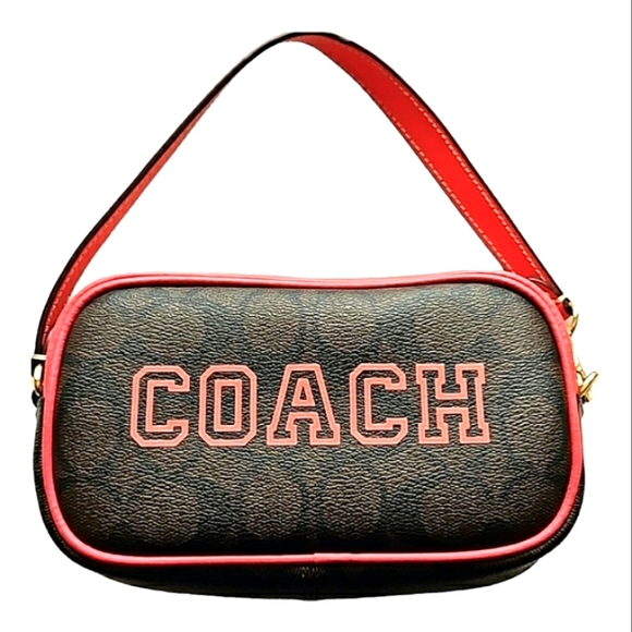 COACH VARSITY JAIME MOTIF MONOGRAM CANVAS WRISTLET NWT RARE NO LONGER MADE - Picture 3 of 13